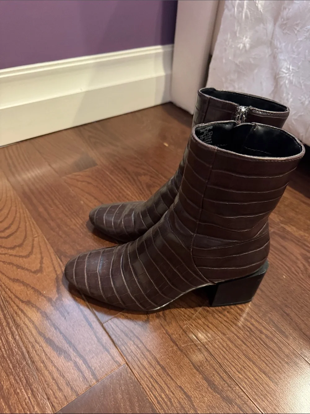 Zara croc embossed